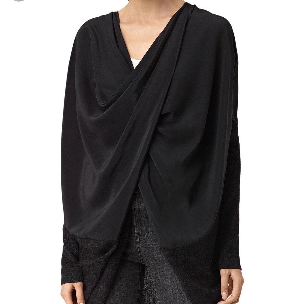 All Saints Silk Itat shrug